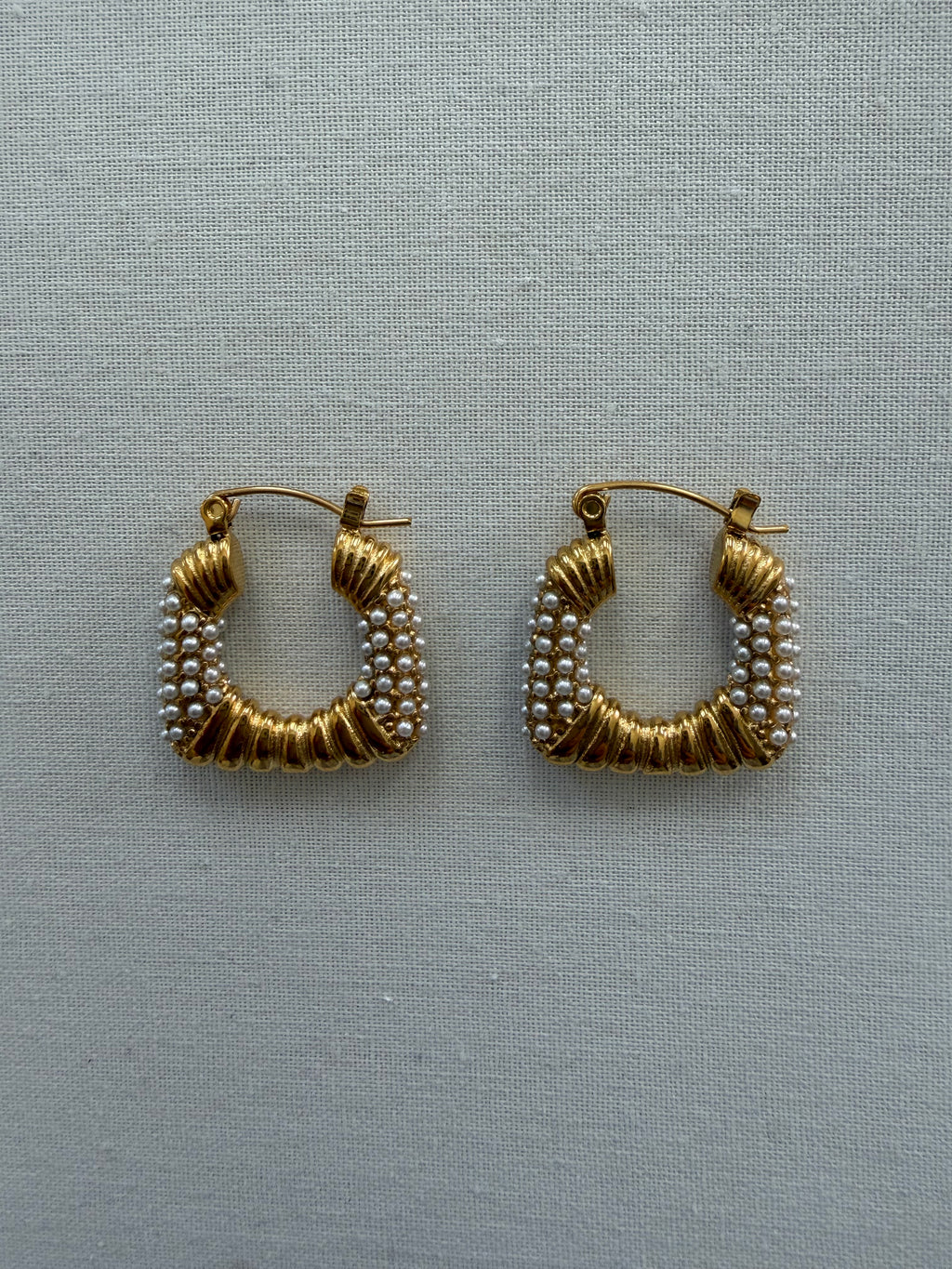 The Square Pearl Earrings