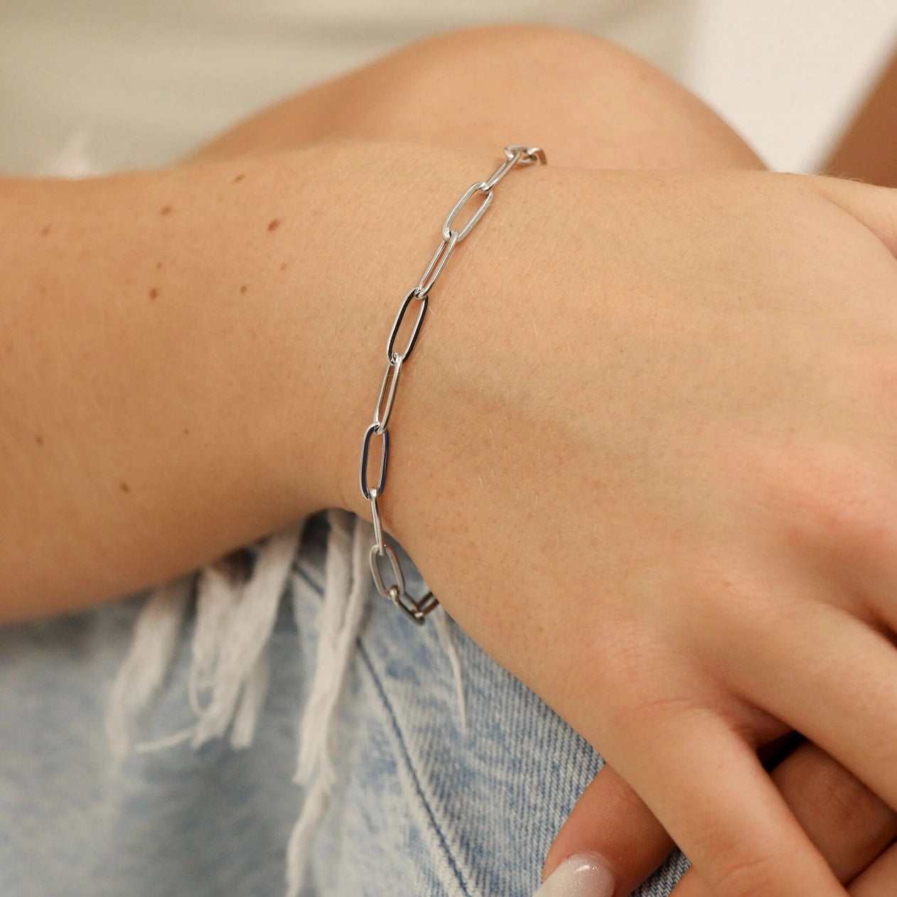 The Paperclip Silver Bracelet
