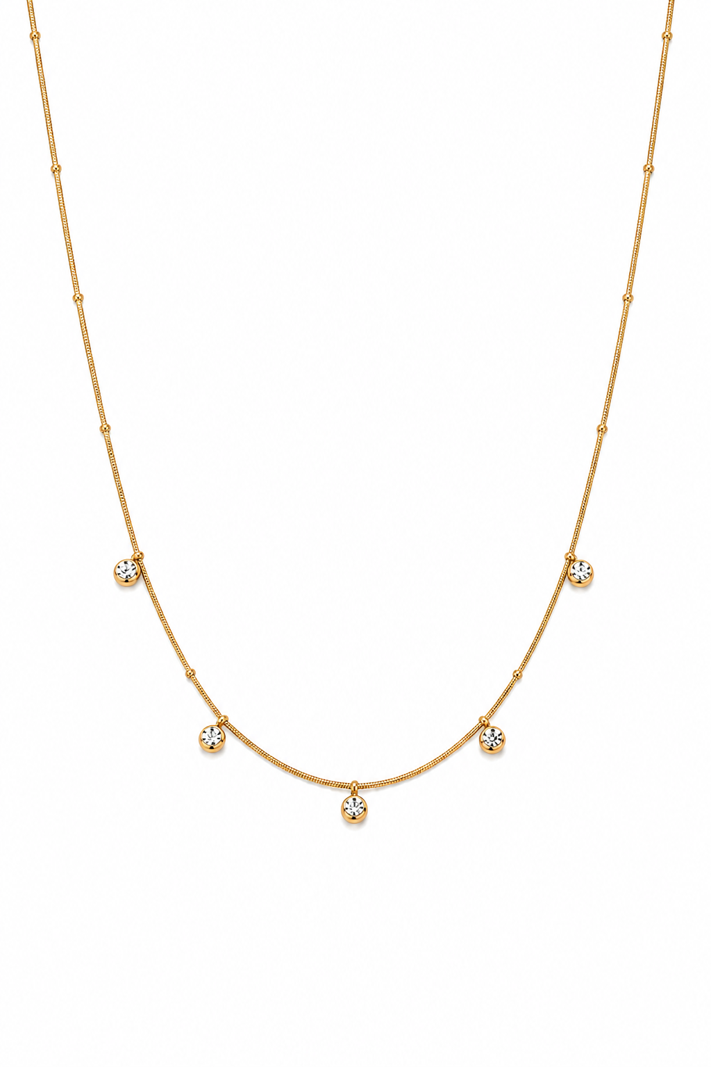 The 5 Stone Tennis Necklace