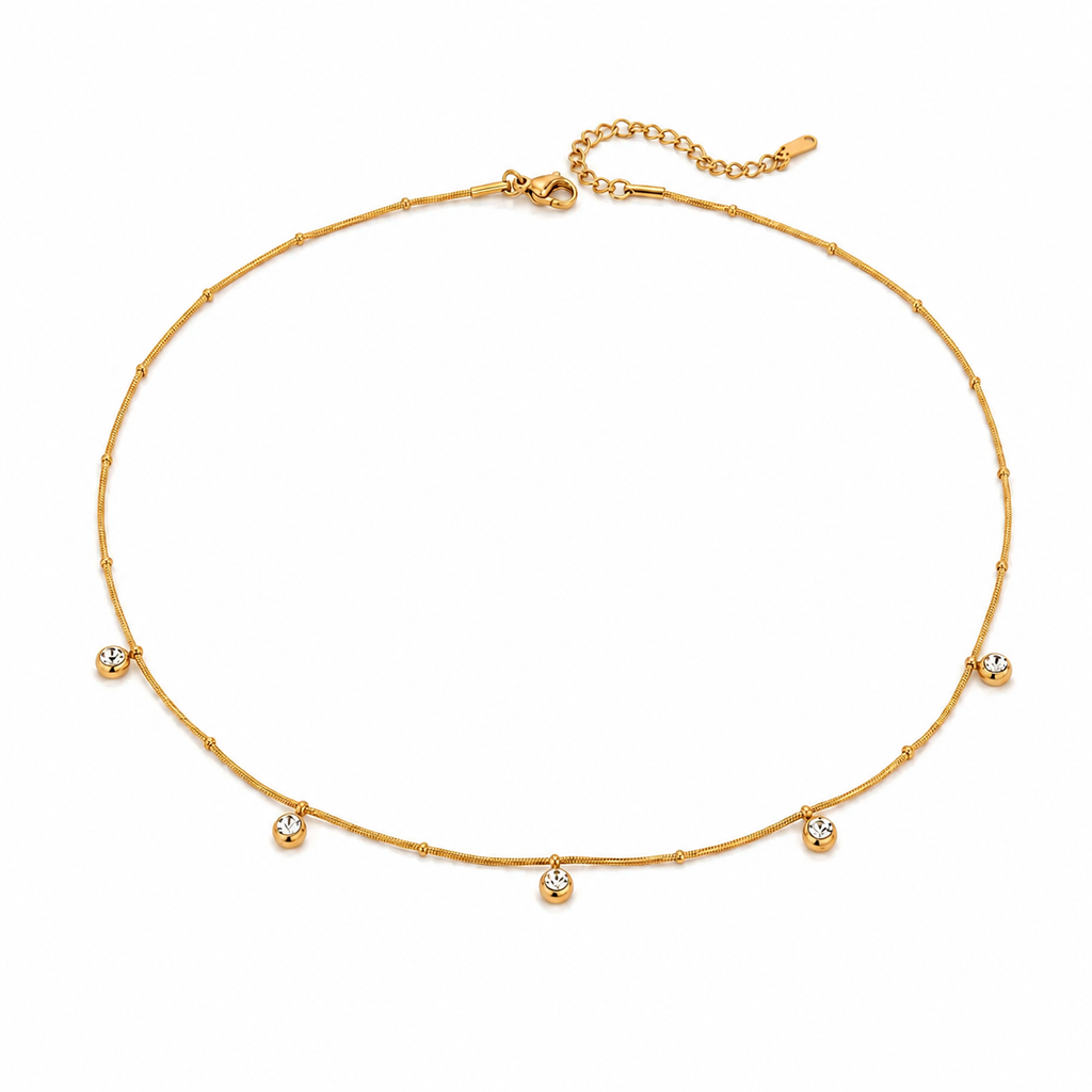 The 5 Stone Tennis Necklace