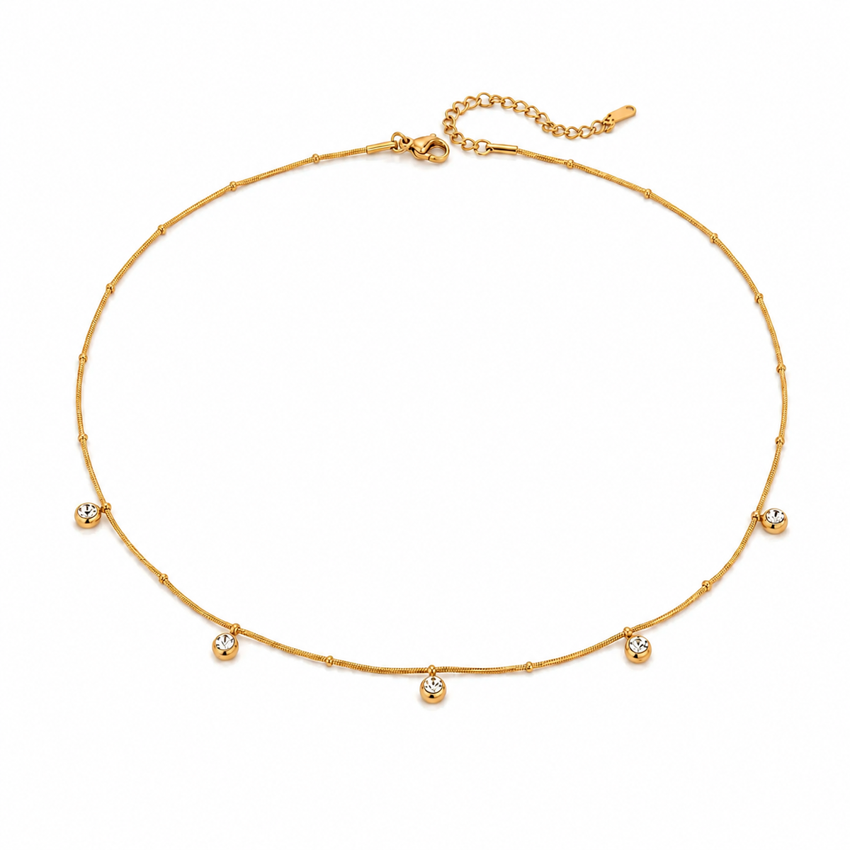 The 5 Stone Tennis Necklace