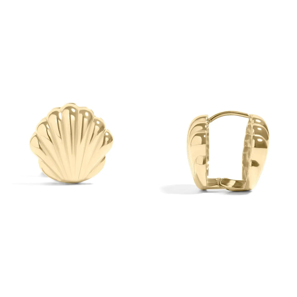 Seaside Shell Huggie Earrings