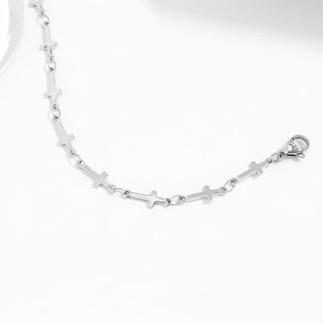 The Grace Cross Silver Bracelet