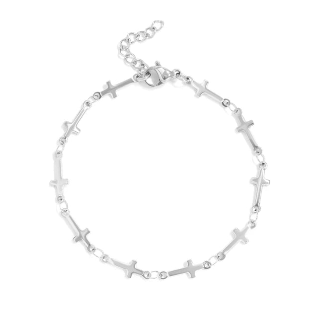 The Grace Cross Silver Bracelet