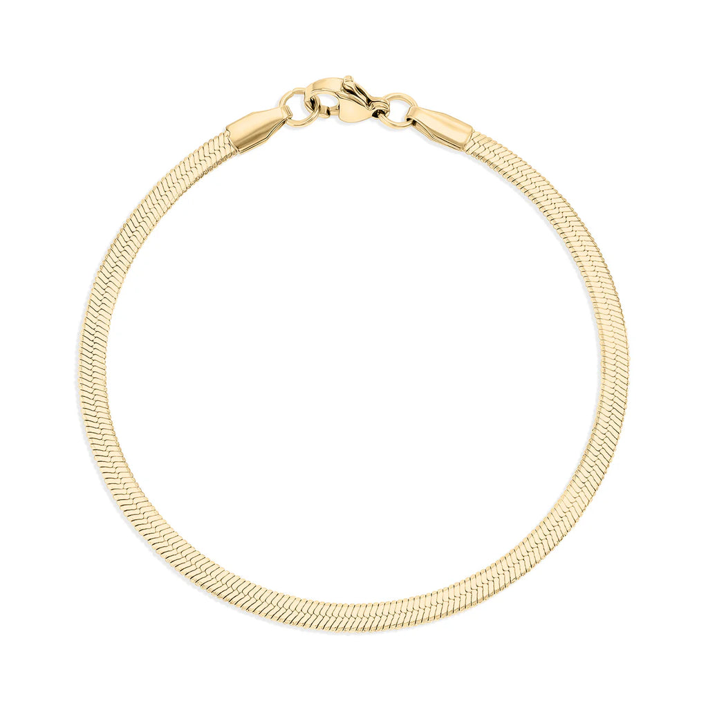 Gold Herringbone Bracelet