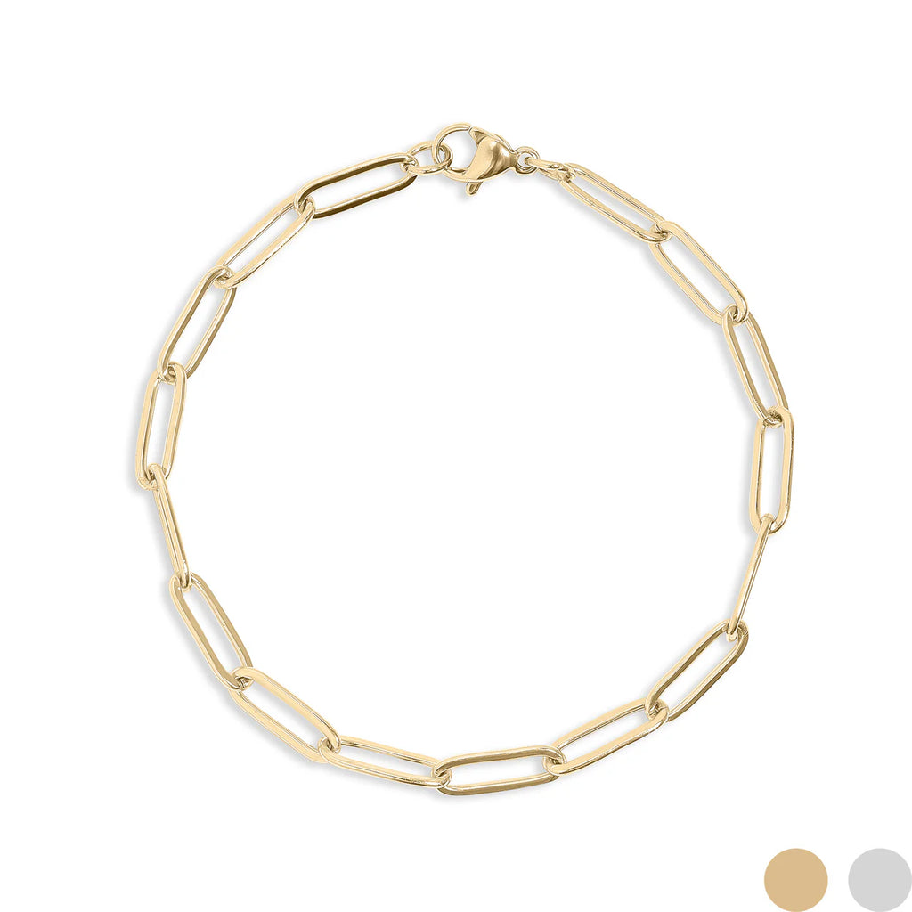 Gold Paperclip Bracelet
