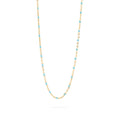 18K Gold Stainless Steel Turquoise Chain Necklace