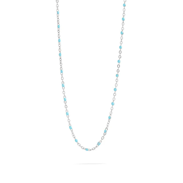 Stainless Steel Turquoise Chain Necklace