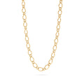 Hammered Oval Chain Necklace