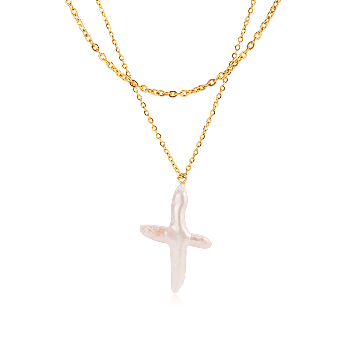 The Grace Freshwater Pearl Cross Necklace