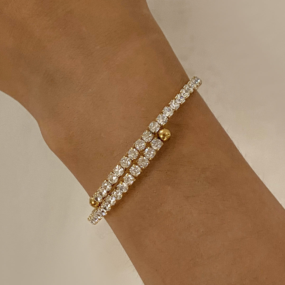 Tennis Coil Cuff Bracelet