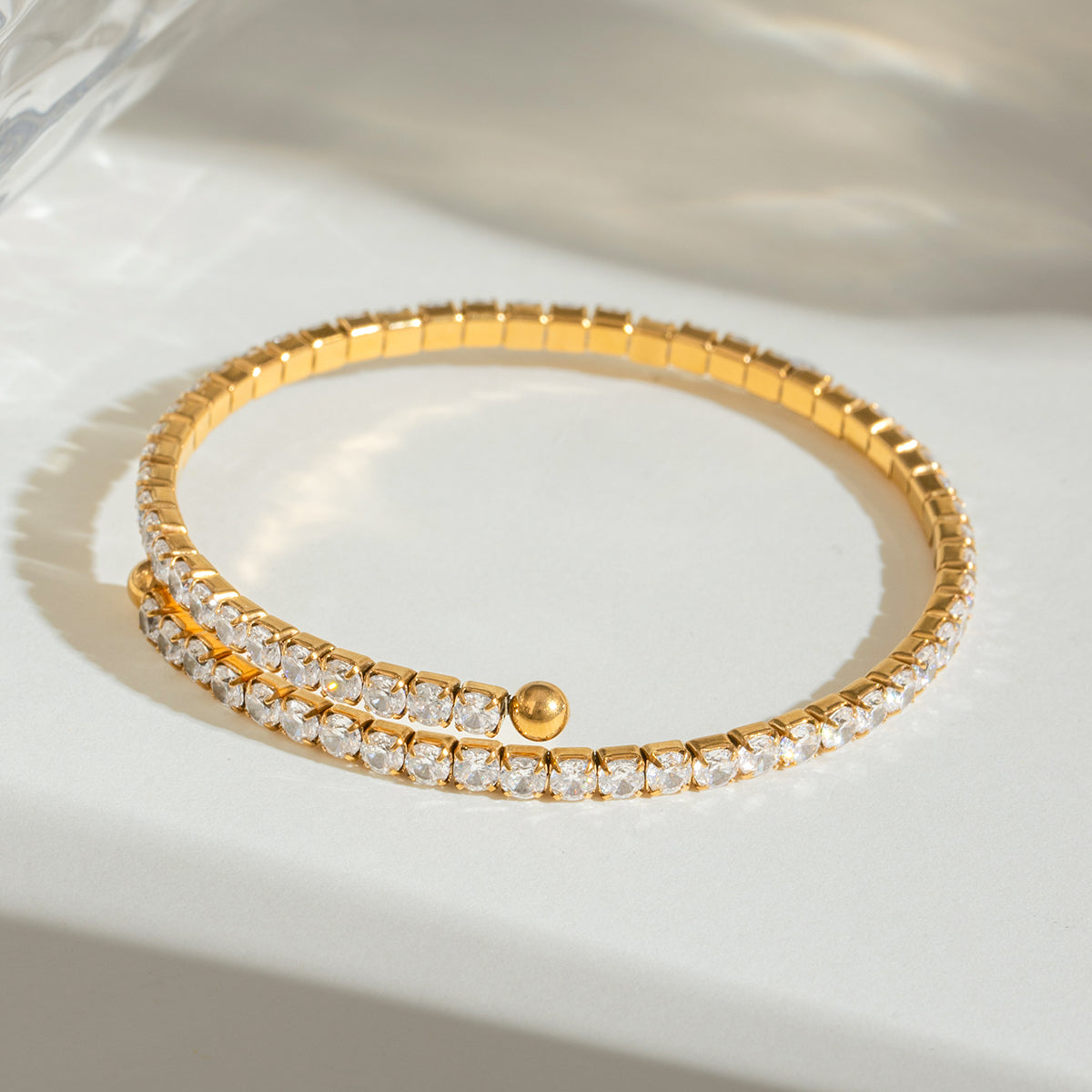 Tennis Coil Cuff Bracelet