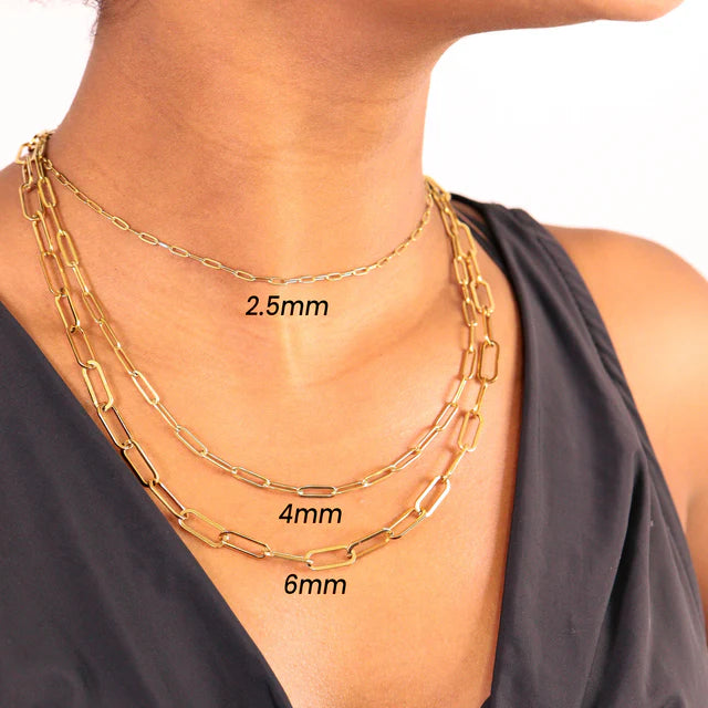 Mini Paperclip Necklace 2.5mm
