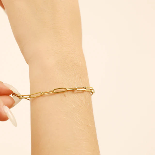 Gold Paperclip Bracelet