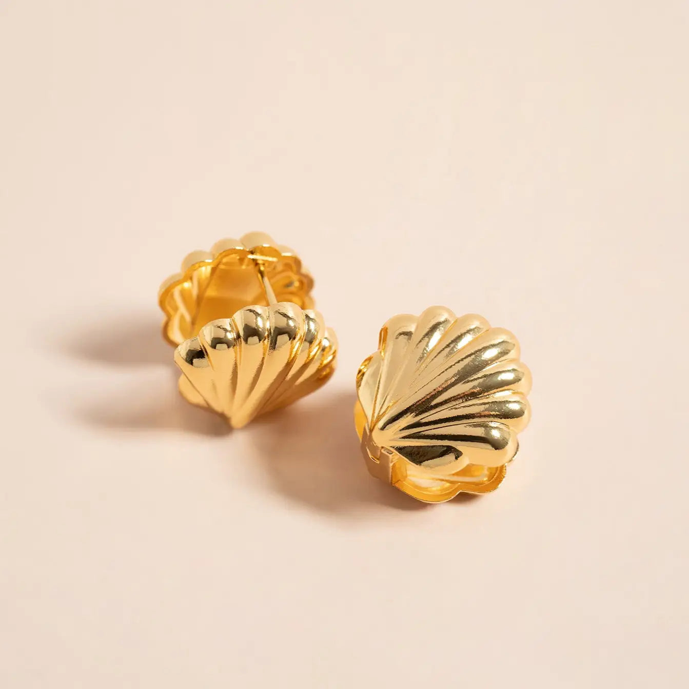 Seaside Shell Huggie Earrings