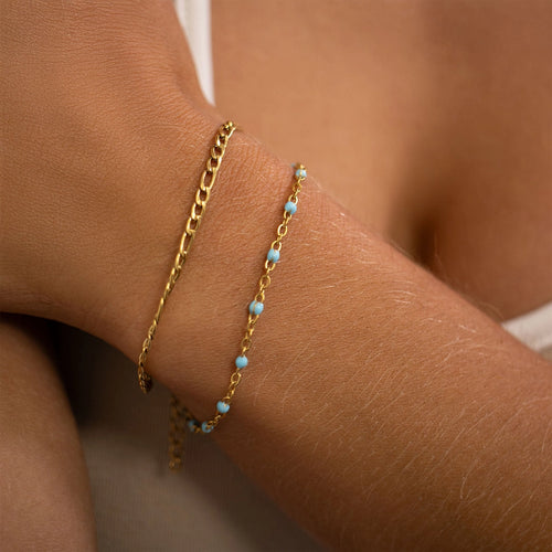 Confetti Turquoise Gold Bracelet