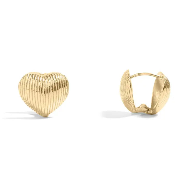 Heart Huggie Earrings
