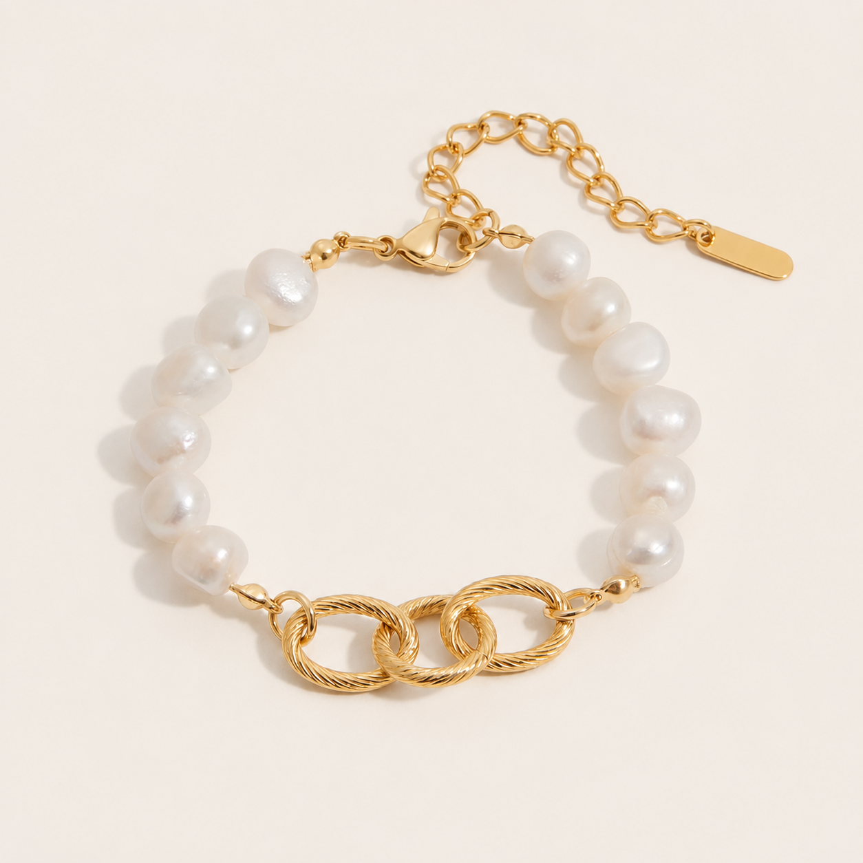 The Freshwater Pearl Link Bracelet