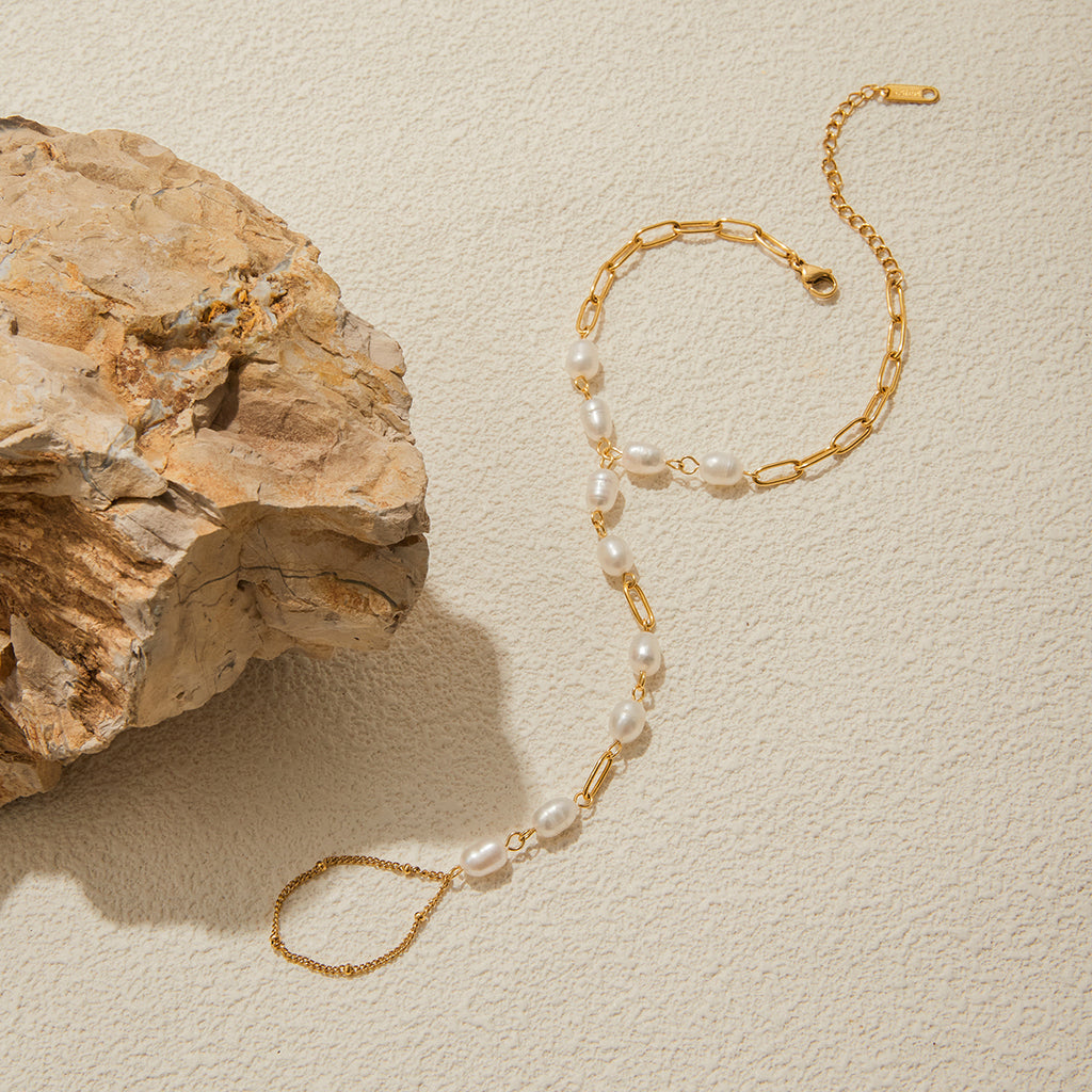 The Catalina Pearl Hand Chain