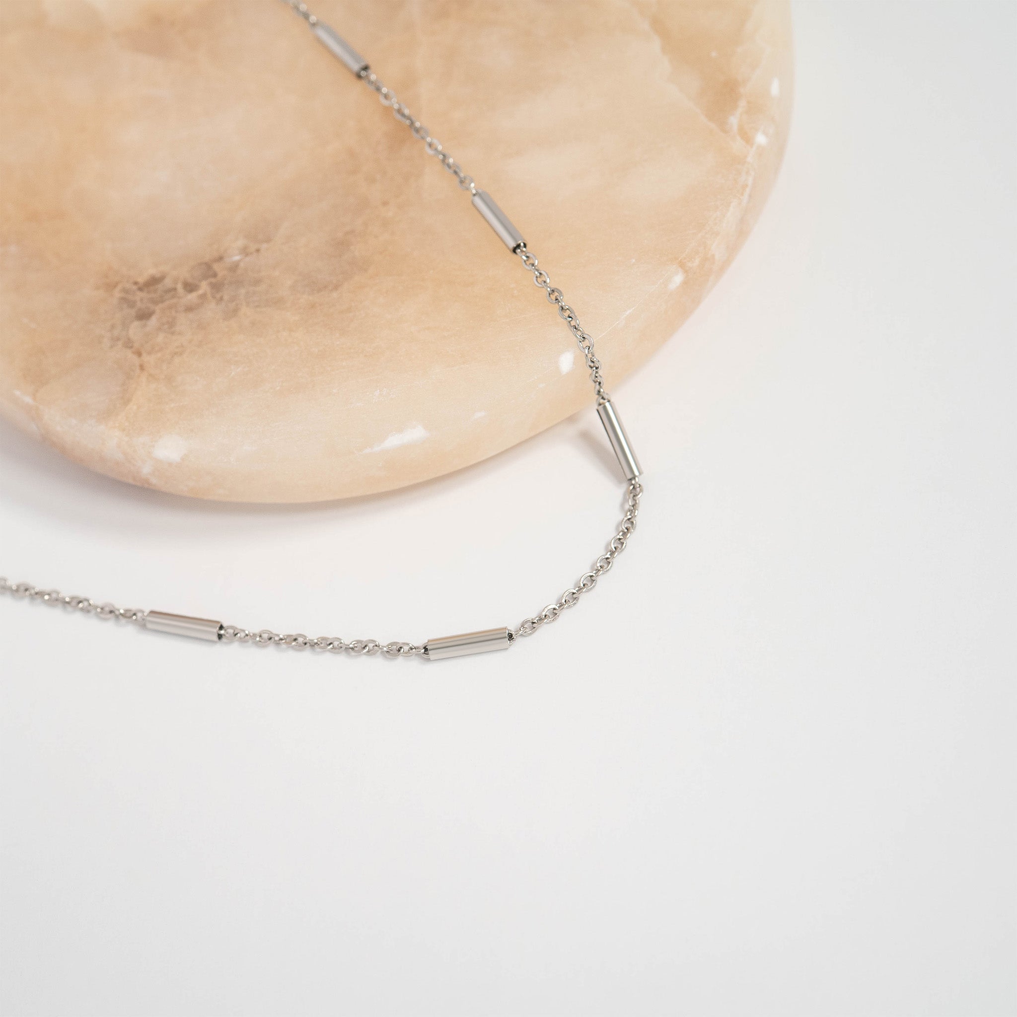 The Satellite Bar Silver Necklace