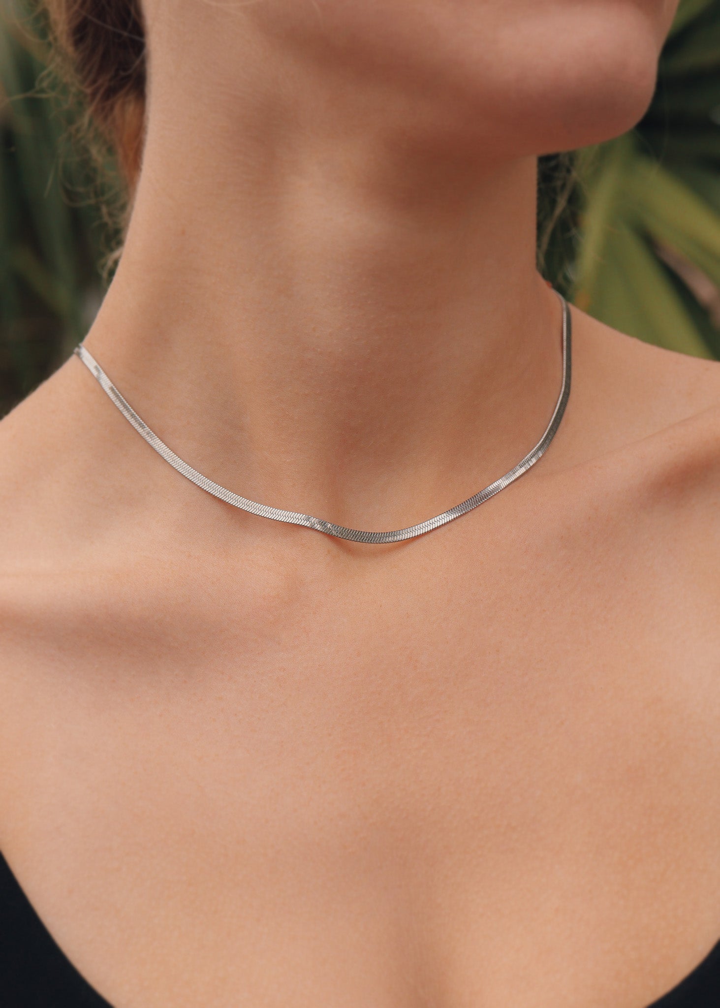 The Herringbone Silver Necklace