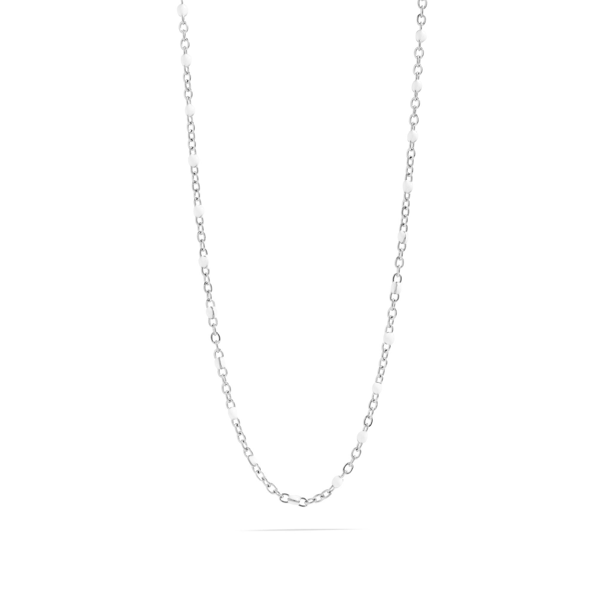 The Confetti White Silver Necklace
