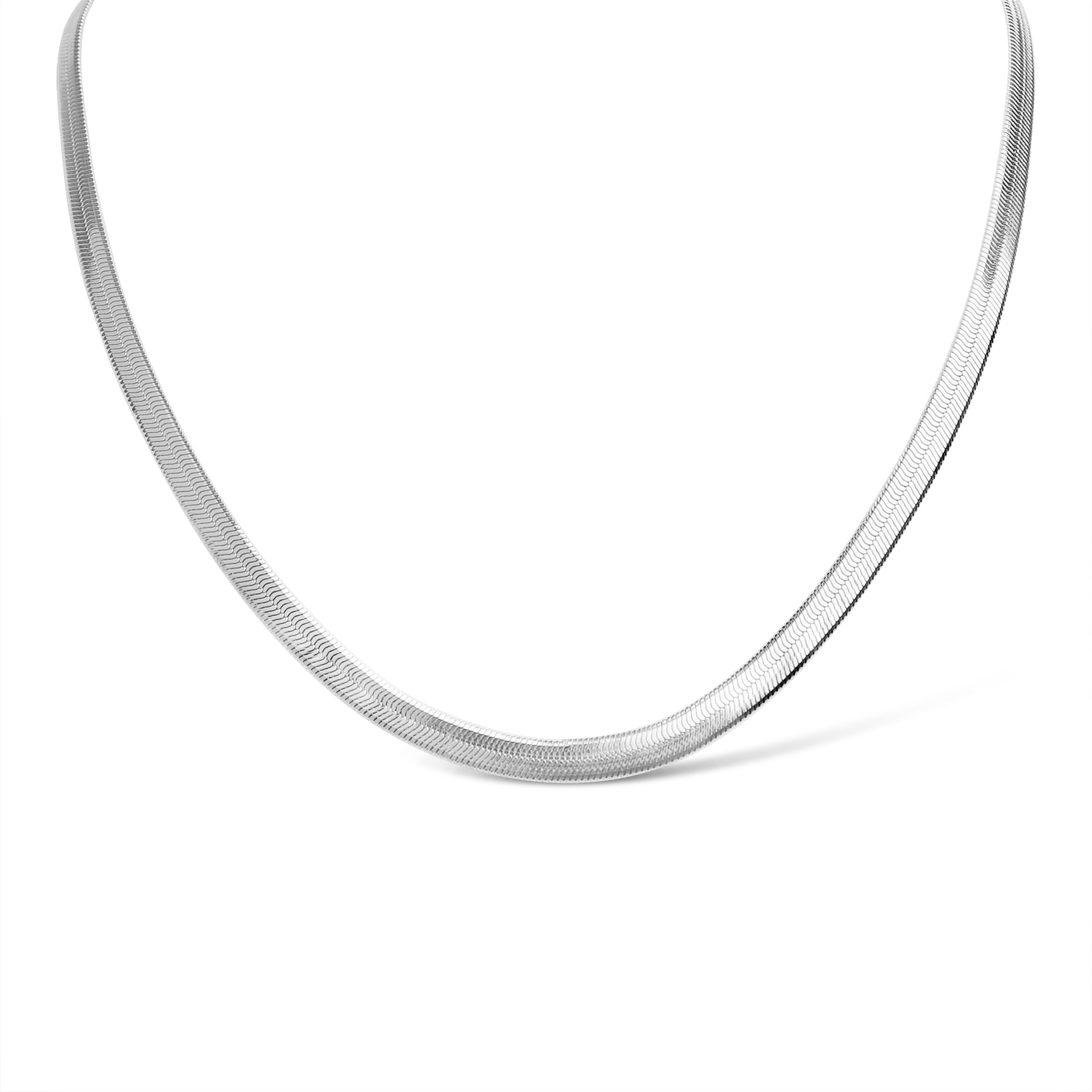The Herringbone Silver Necklace