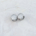 The Seashell Silver Huggie Earrings
